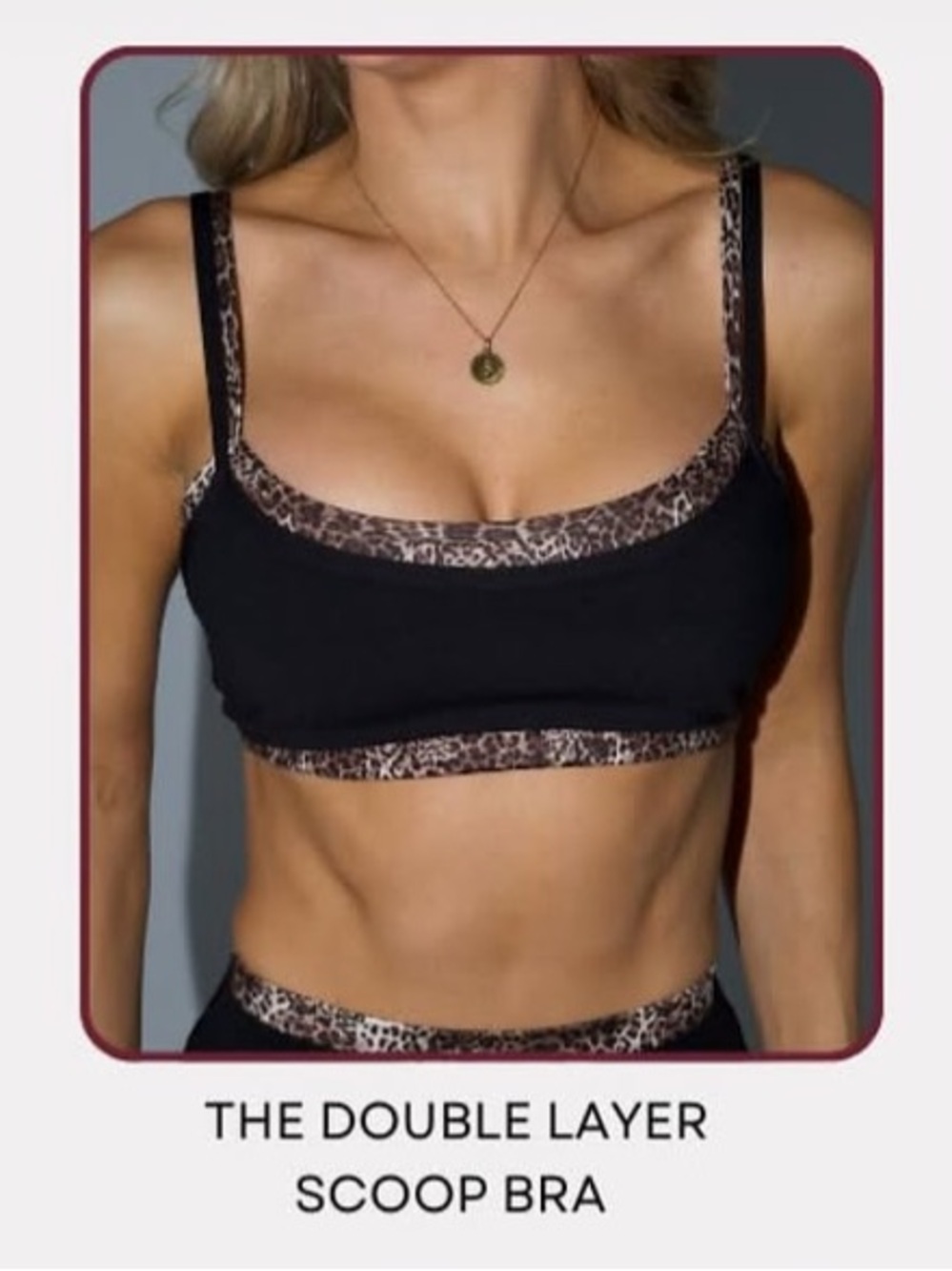 Liaison Double Later Scoop Bra Wild Side & Black Size Large